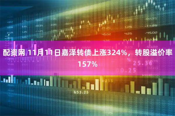 配资网 11月11日嘉泽转债上涨324%，转股溢价率157%