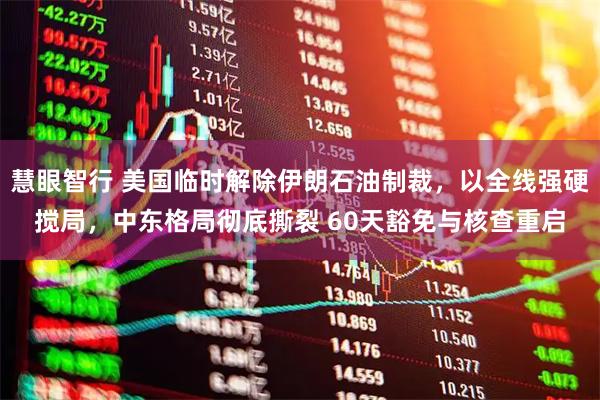 慧眼智行 美国临时解除伊朗石油制裁，以全线强硬搅局，中东格局彻底撕裂 60天豁免与核查重启